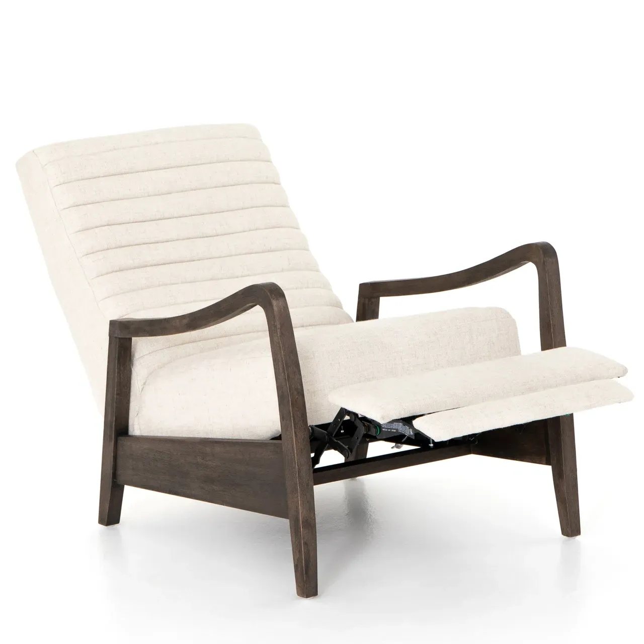 Amani Tufted Recliner Arm Chair - Beige, Parawood image