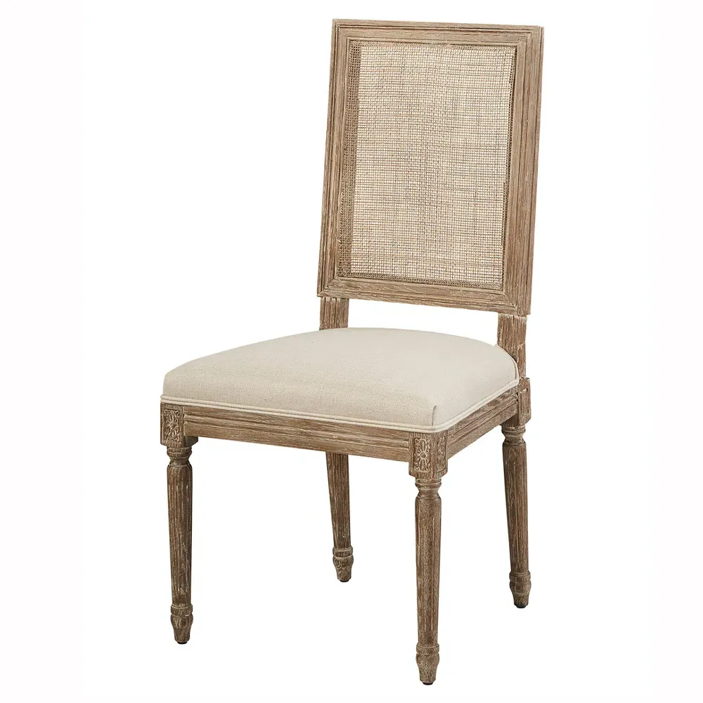 Amari French Cane Back Side Chair - Beige, Oak image
