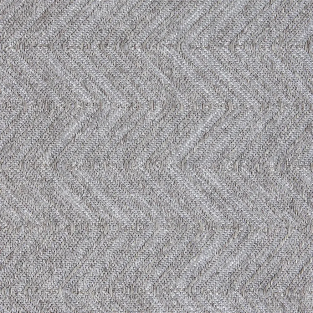 Amari Herringbone Patterned Indoor Outdoor Rug - Grey, Polypropylene