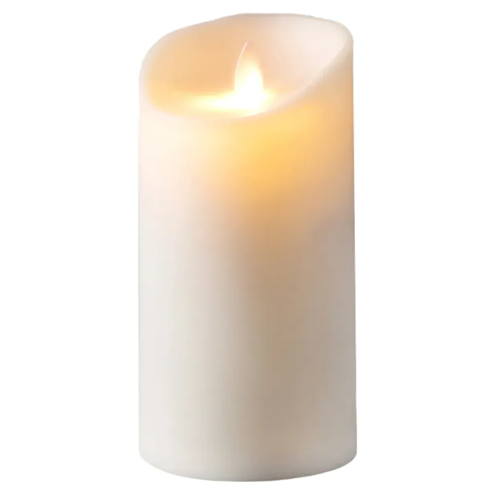 Amariah Pillar Candle - White, Plastic image