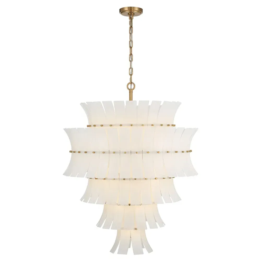 Amaris 21 Light Chandelier - White, Steel