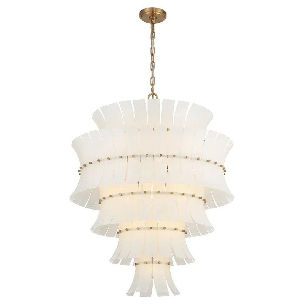 Amaris 21 Light Chandelier - White, Steel
