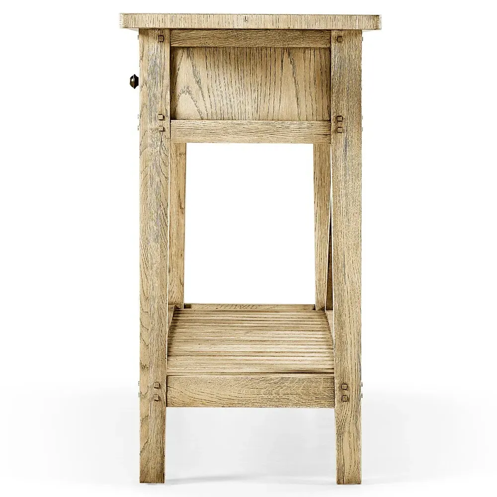 Amaury Rectangular Console Table - Brown, Oak