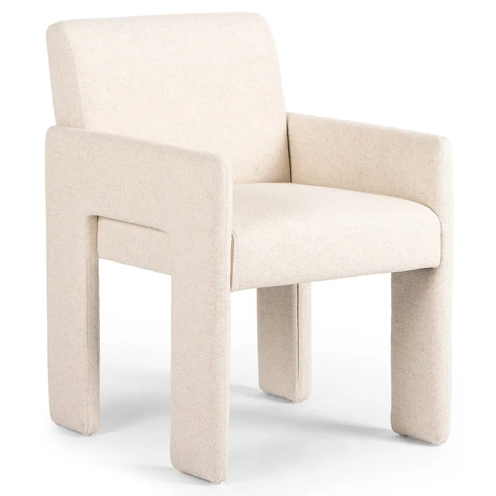 Amaya Dining Arm Chair - Off White