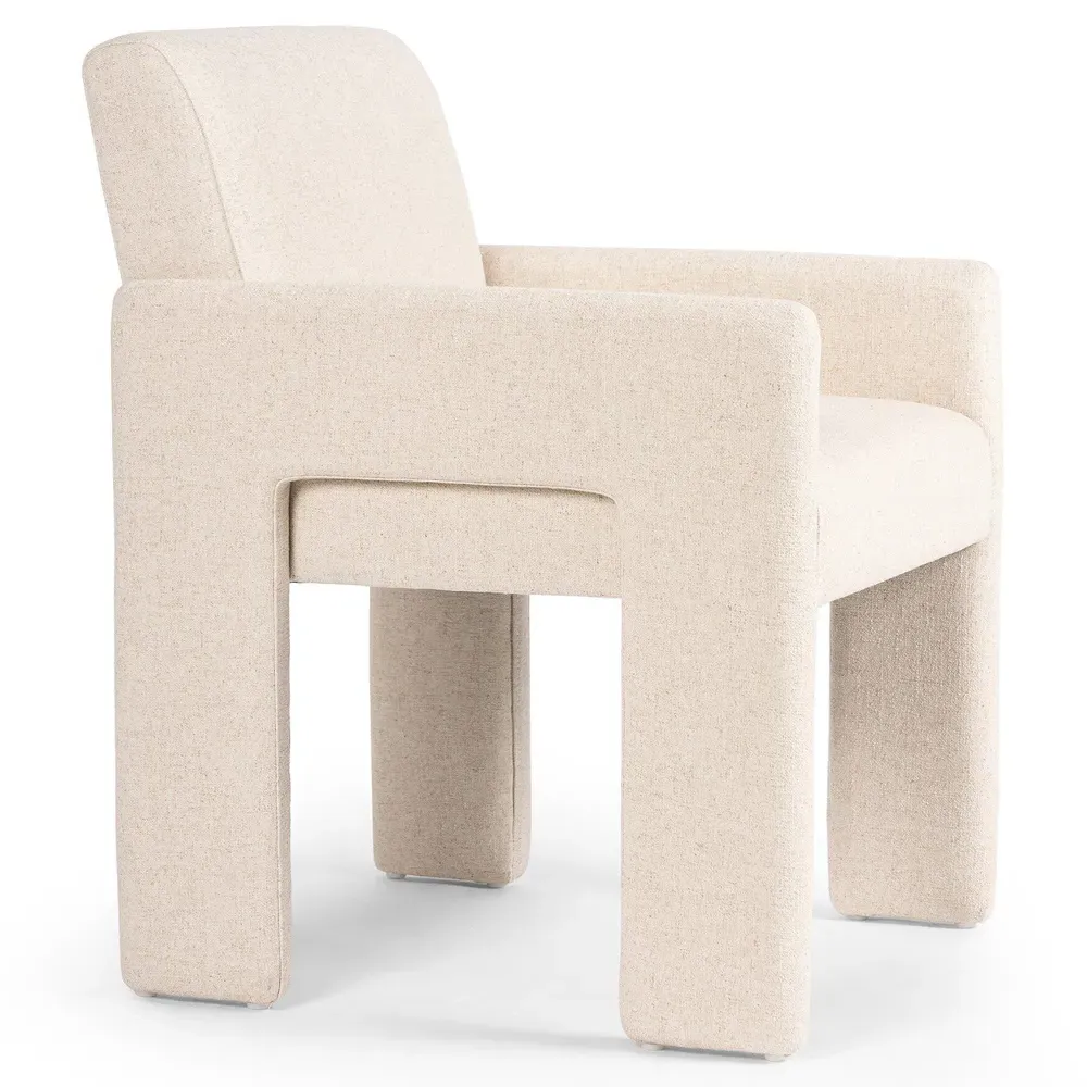 Amaya Dining Arm Chair - Off White