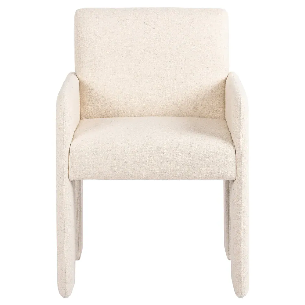 Amaya Dining Arm Chair - Off White