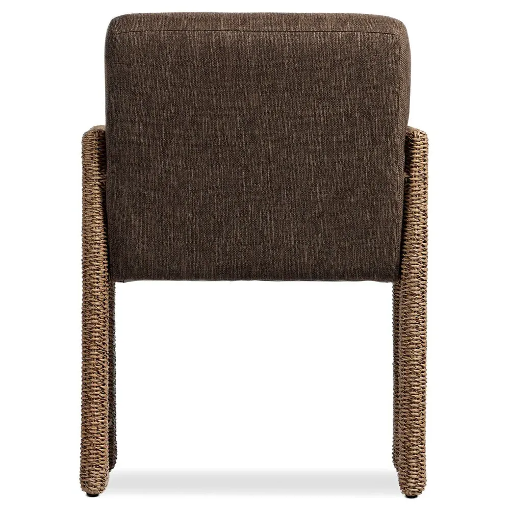 Amaya Outdoor Dining Arm Chair - Brown, Woven