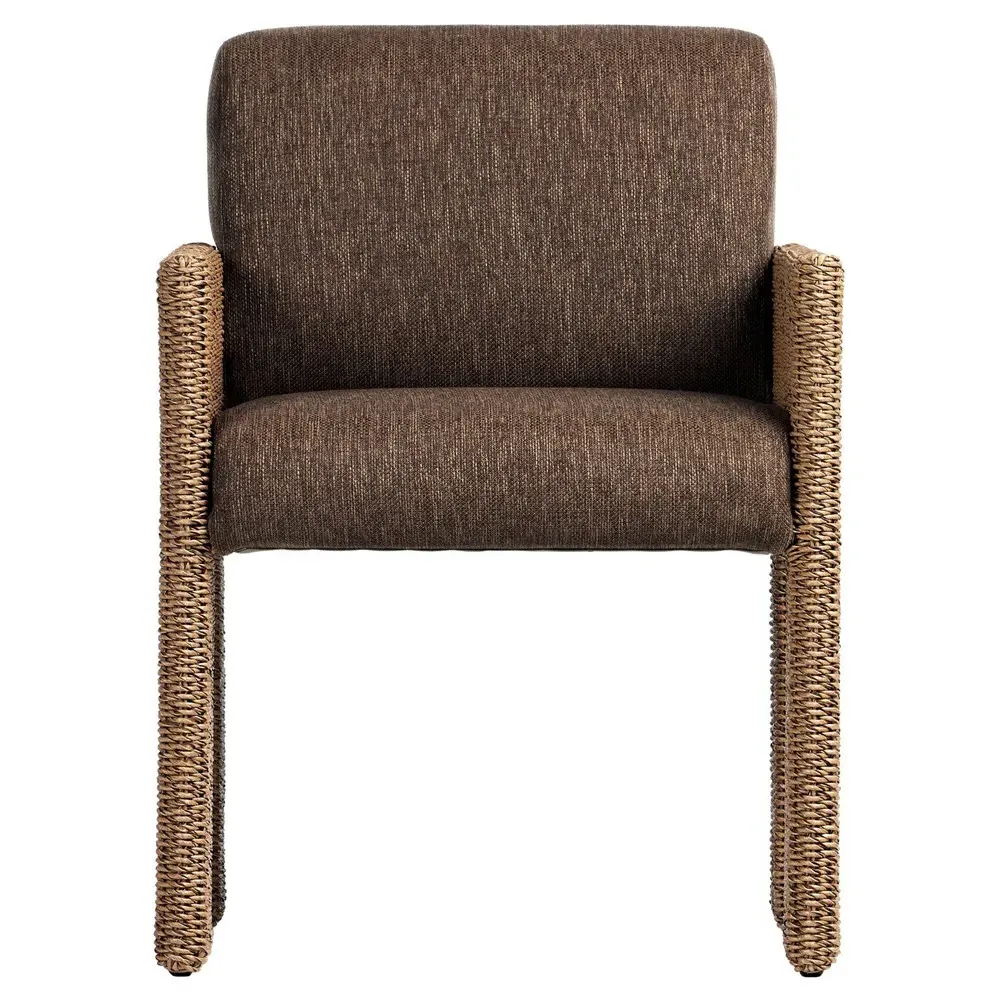 Amaya Outdoor Dining Arm Chair - Brown, Woven image