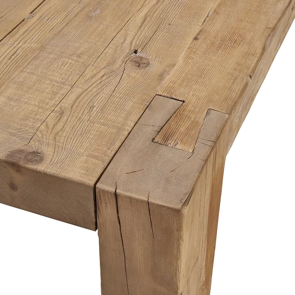 Amayah Rectangular Dining Table - Brown, Pine Wood