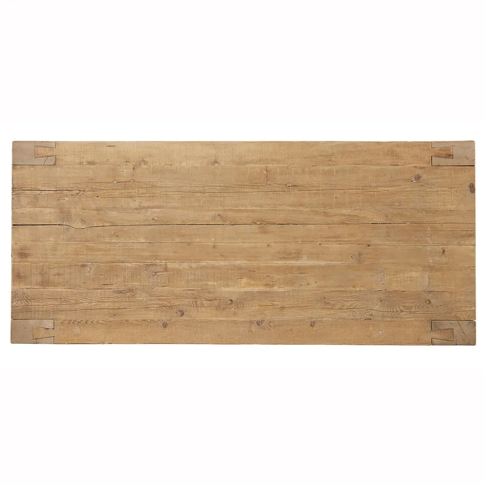 Amayah Rectangular Dining Table - Brown, Pine Wood