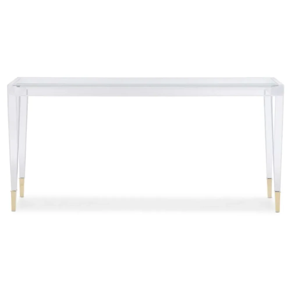 Ambrin Console Table - Clear, Acrylic