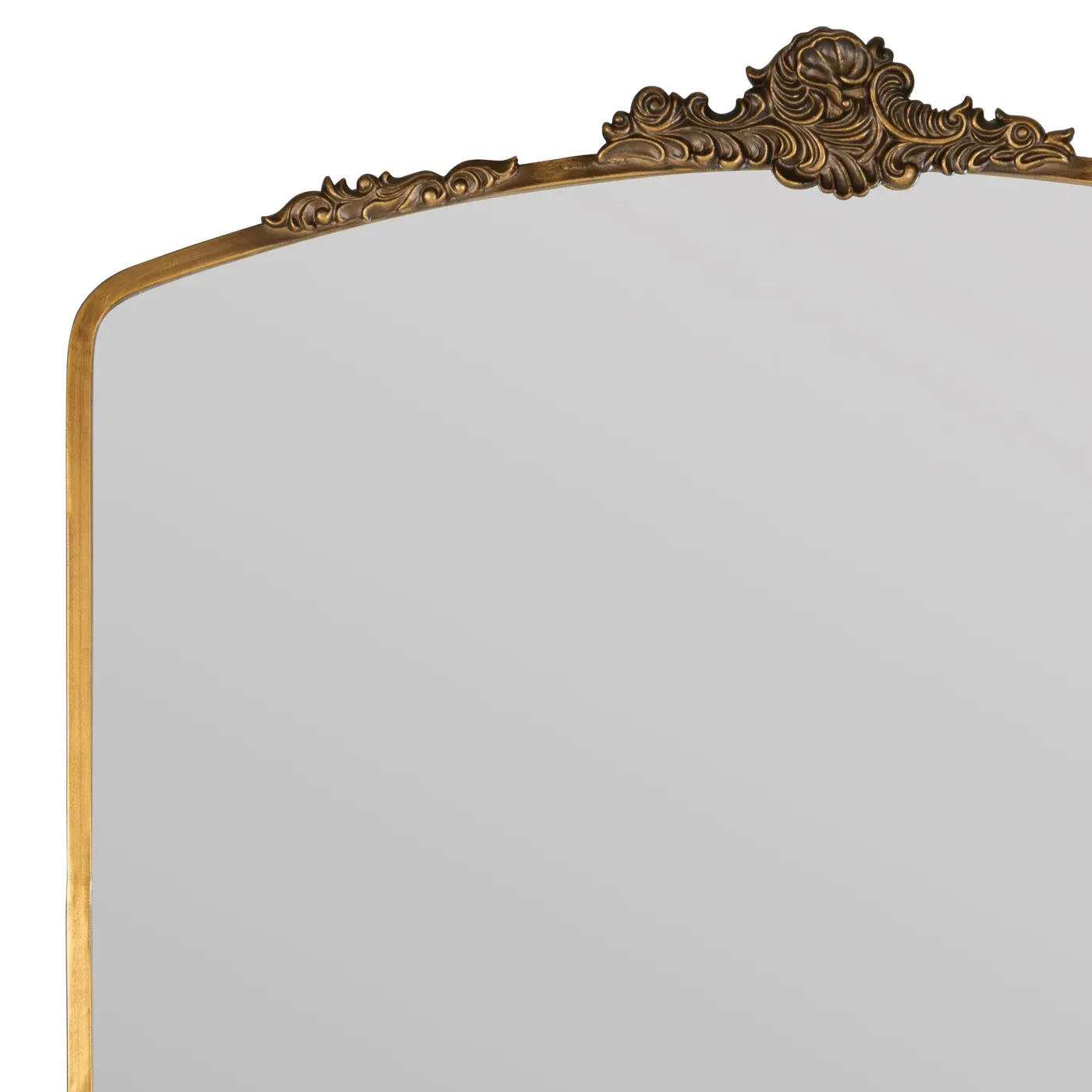 Ambrose Ornate Floor Mirror - Antique Gold, Metal