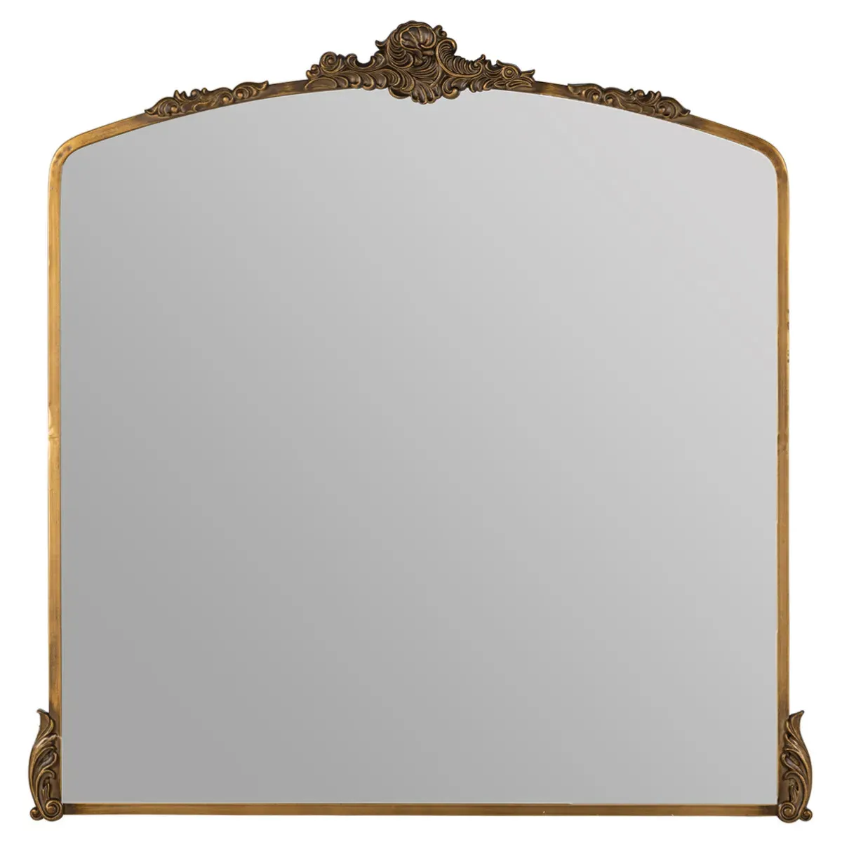 Ambrose Ornate Wall Mirror - Antique Gold, Metal image