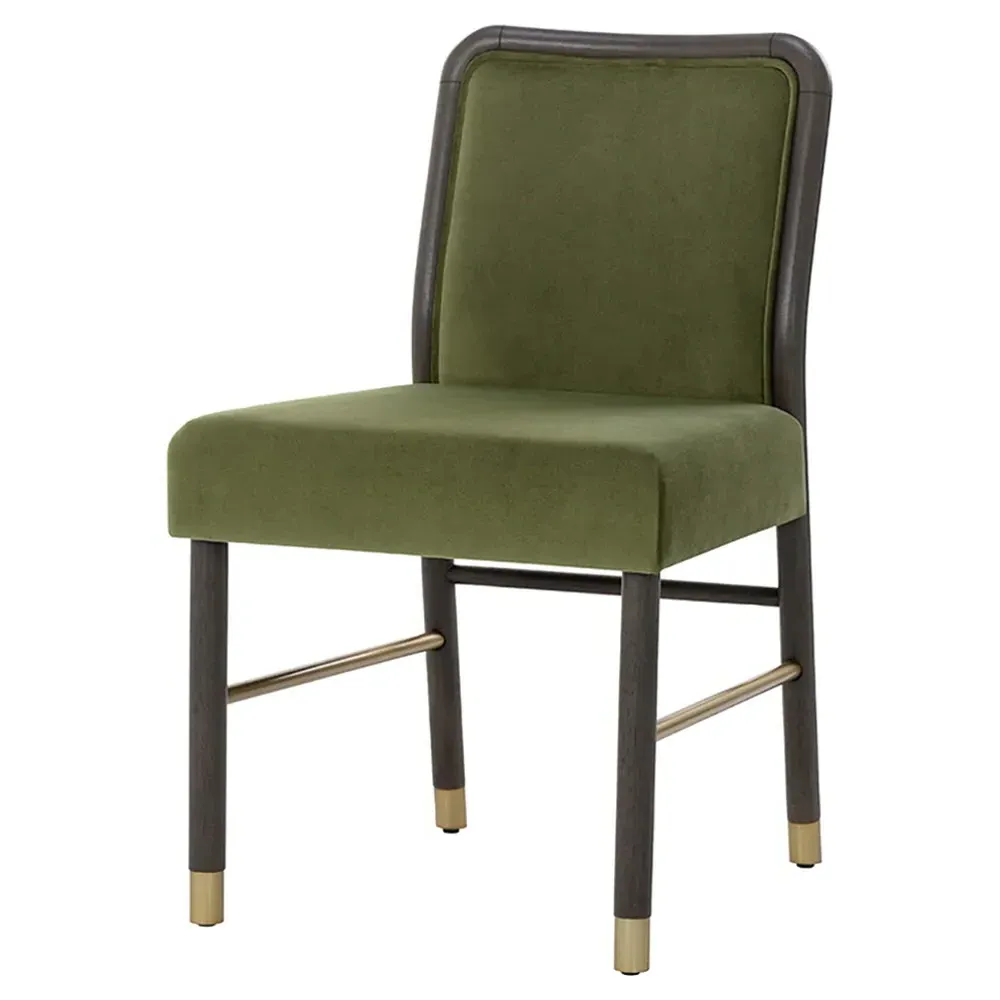 Ambrosia Dining Side Chair Set of 2 - Olive, Velvet