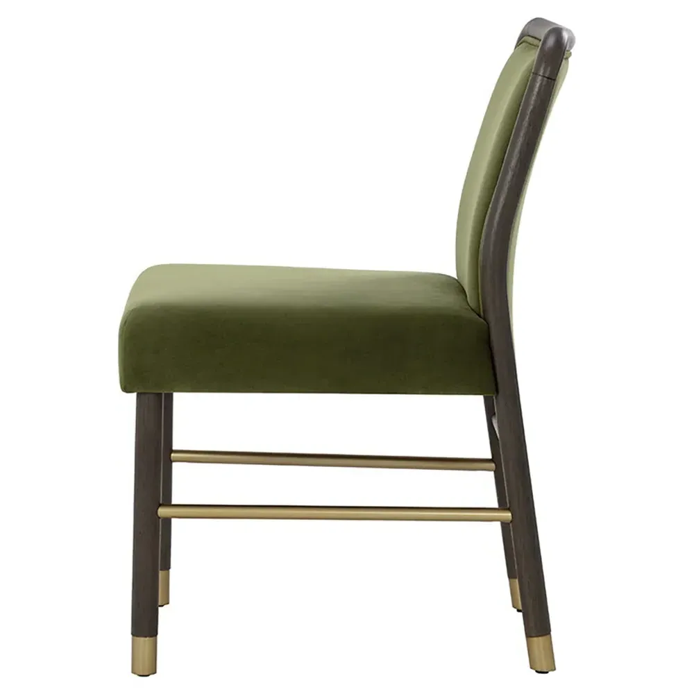 Ambrosia Dining Side Chair Set of 2 - Olive, Velvet