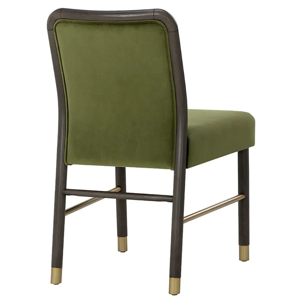 Ambrosia Dining Side Chair Set of 2 - Olive, Velvet