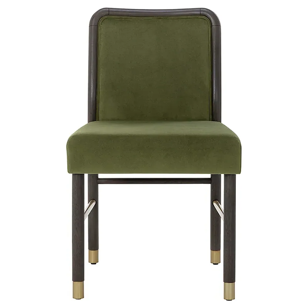 Ambrosia Dining Side Chair Set of 2 - Olive, Velvet