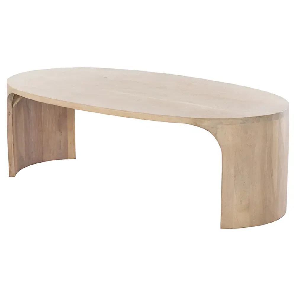 Amedda Oval Coffee Table - Brown, Acacia Wood