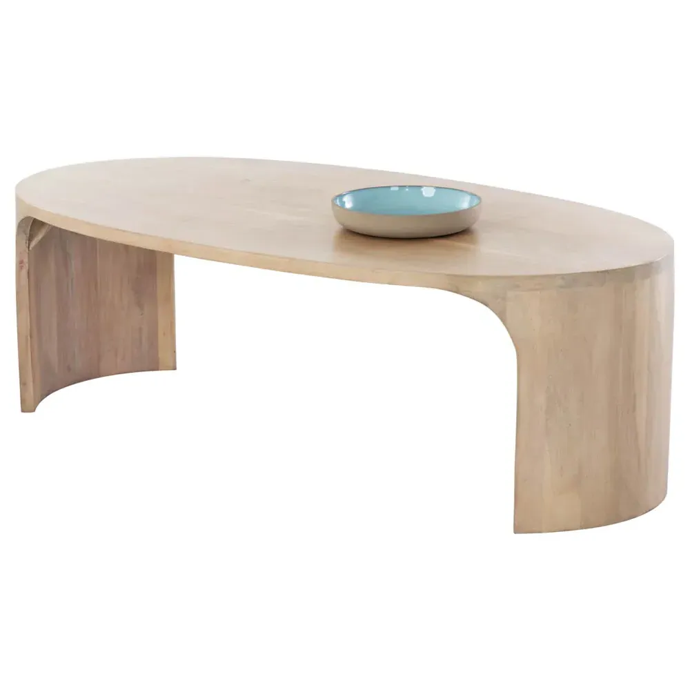 Amedda Oval Coffee Table - Brown, Acacia Wood
