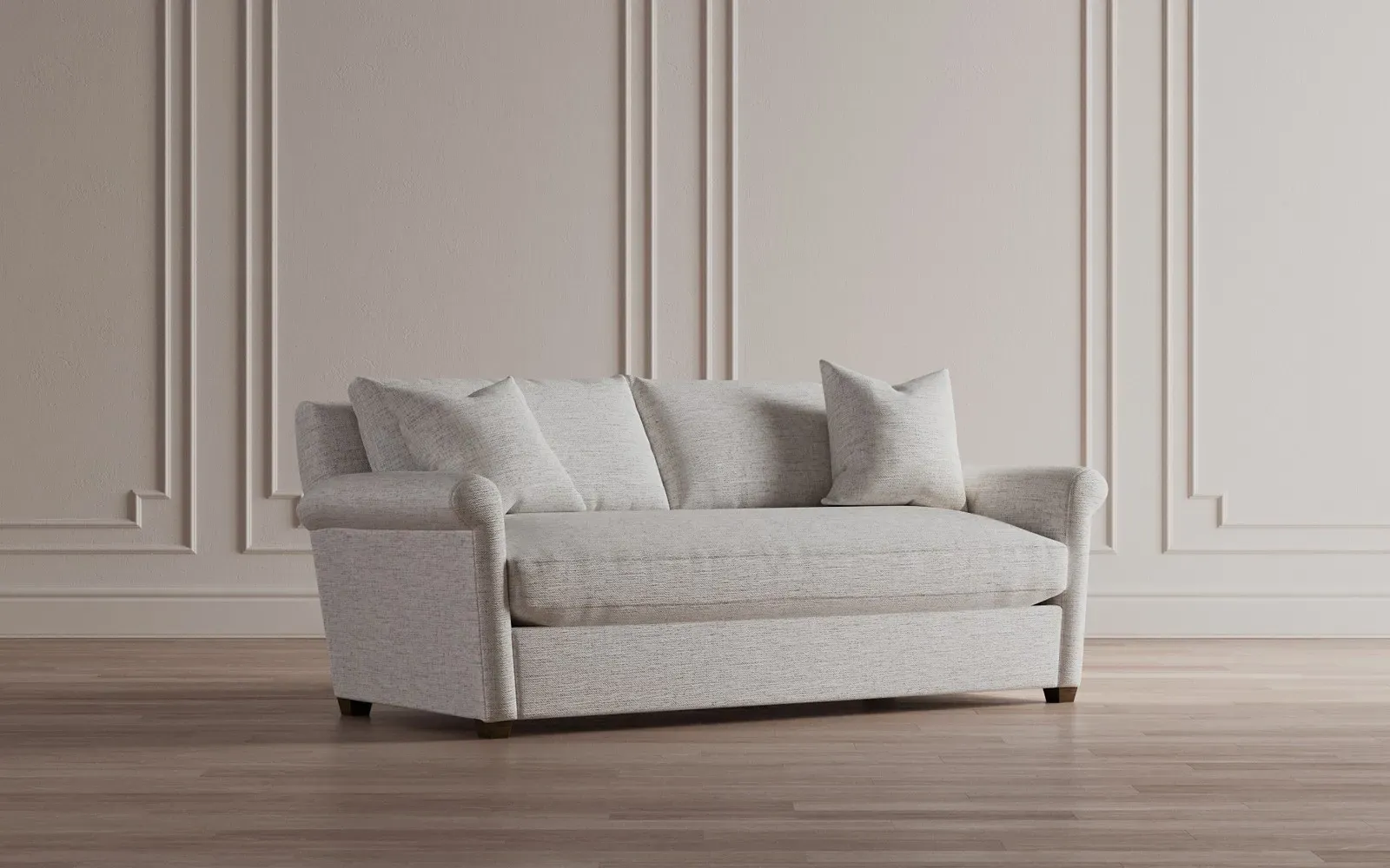 Ameerah Bench Cushion Sofa - Fog