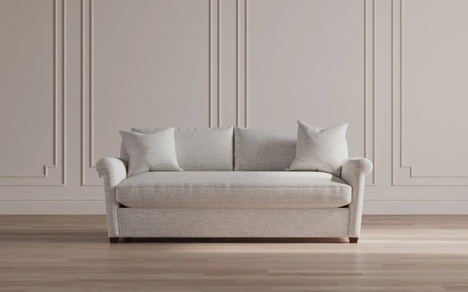 Ameerah Bench Cushion Sofa - Heathered Ivory
