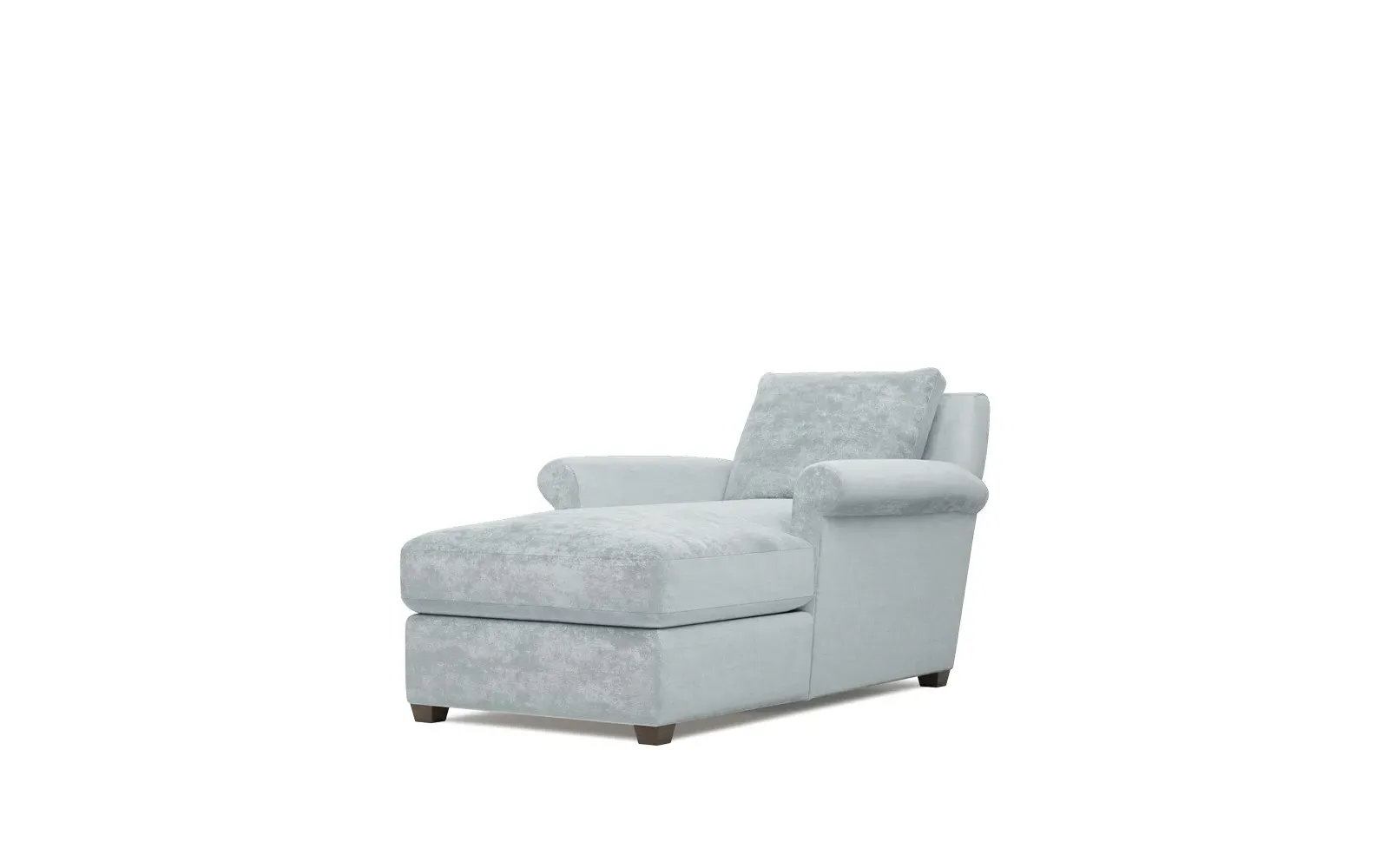 Ameerah Chaise Lounge - Pale Blue, Velvet