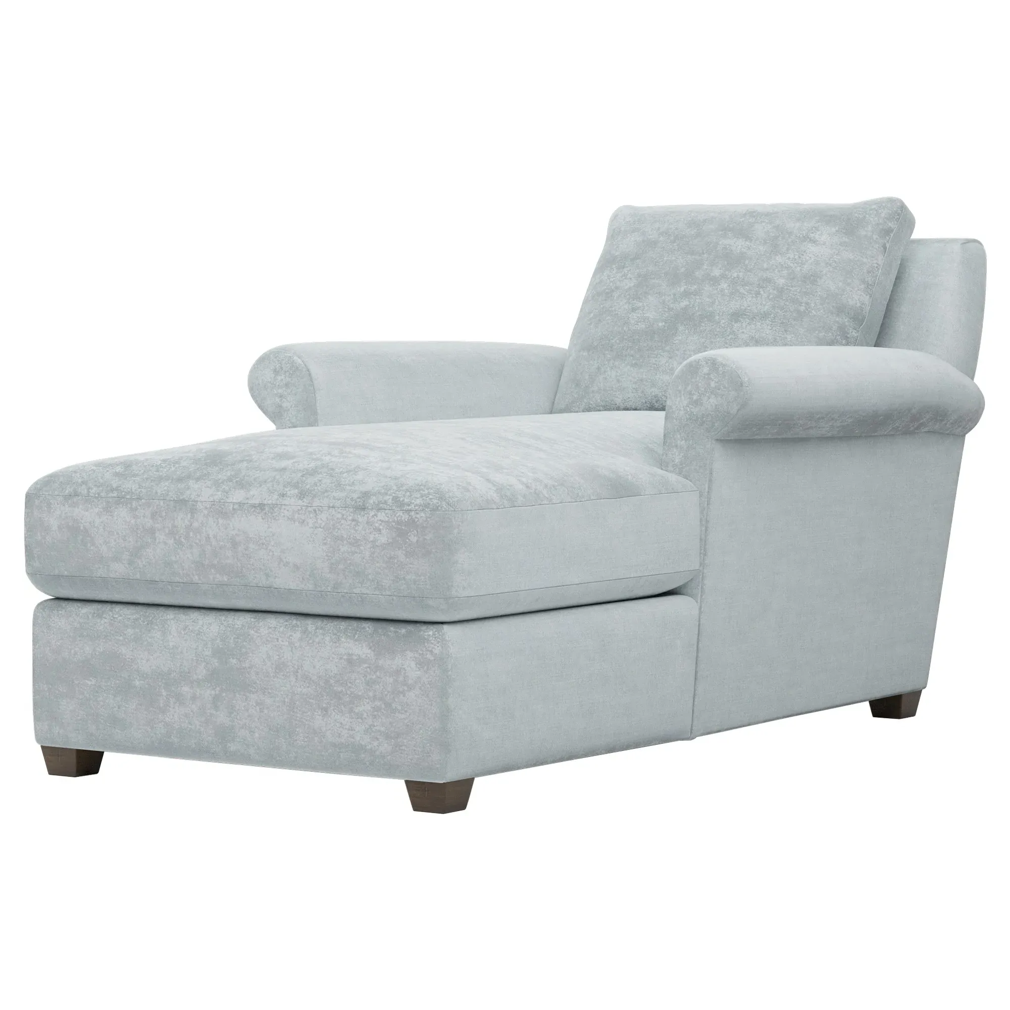 Ameerah Chaise Lounge - Pale Blue, Velvet