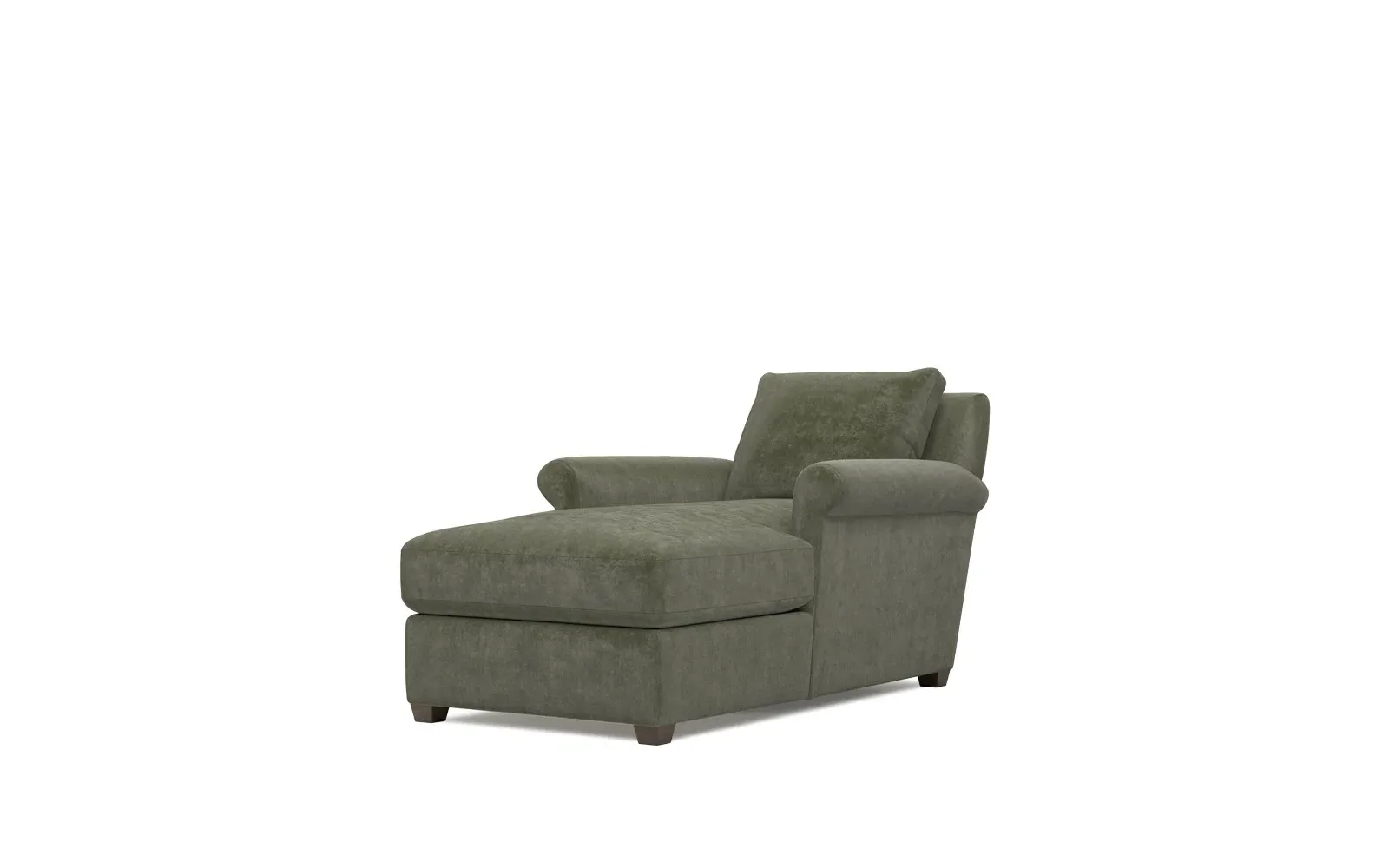 Ameerah Chaise Lounge - Sage Green, Velvet