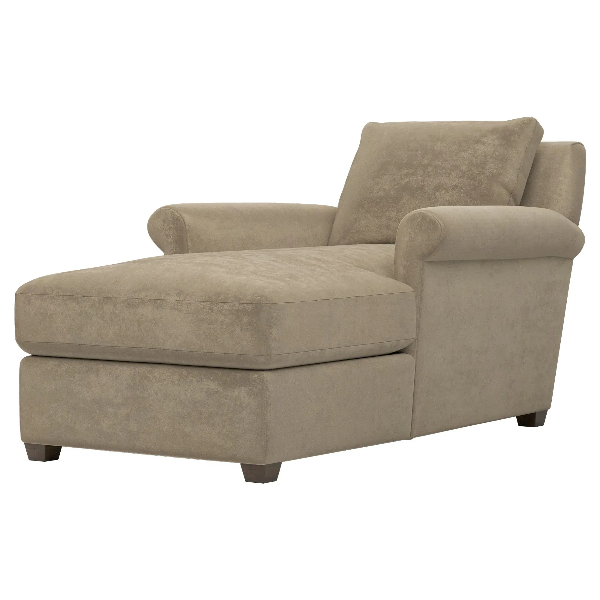 Ameerah Chaise Lounge - Wheat, Velvet