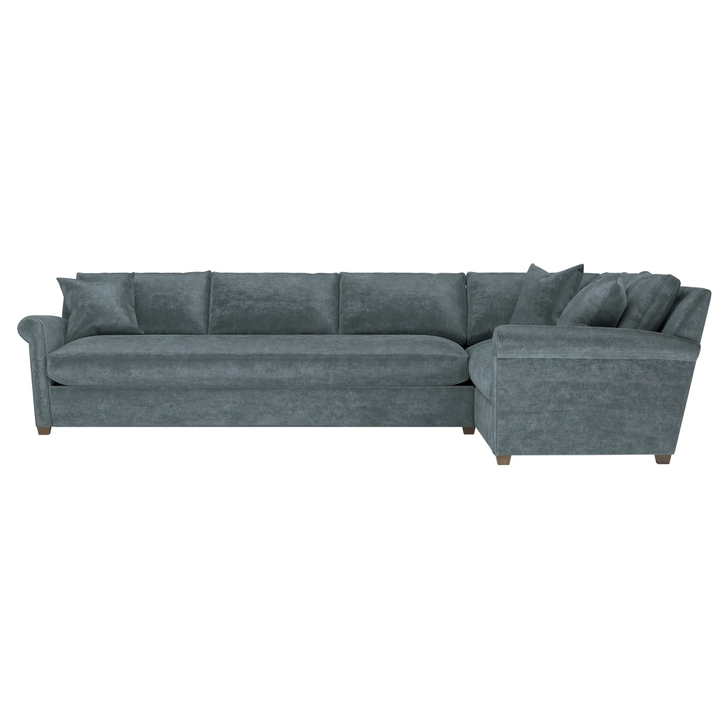 Ameerah Corner Sectional Left End - Slate Blue