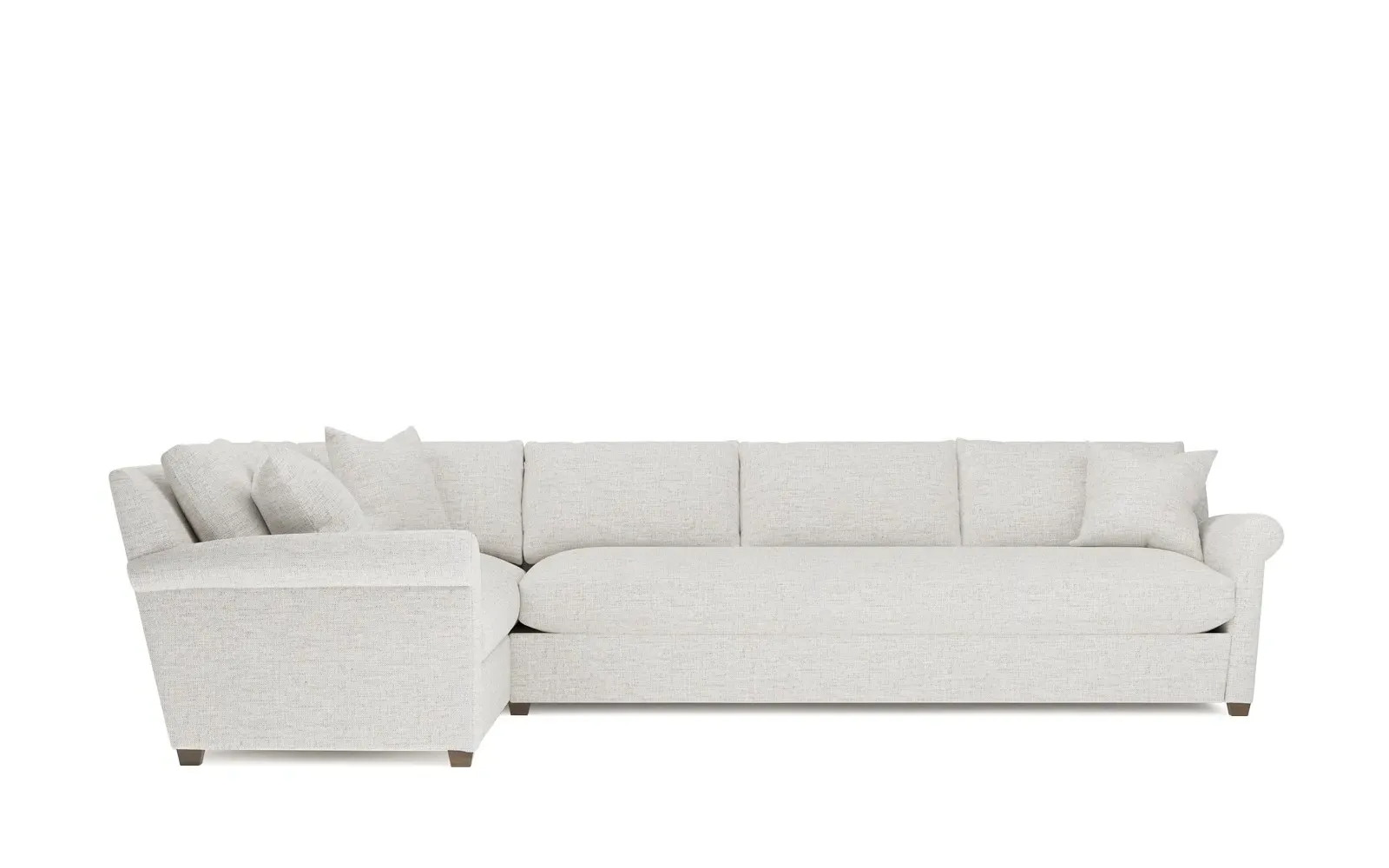 Ameerah L-Shaped Corner Sectional - Heathered Ivory