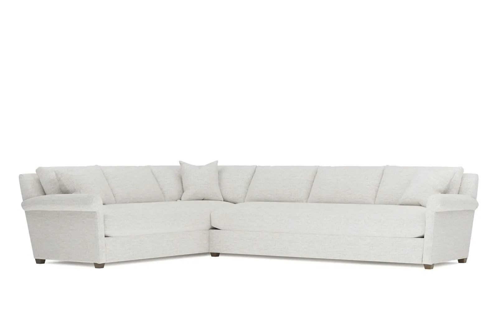 Ameerah L-Shaped Corner Sectional - Heathered Ivory