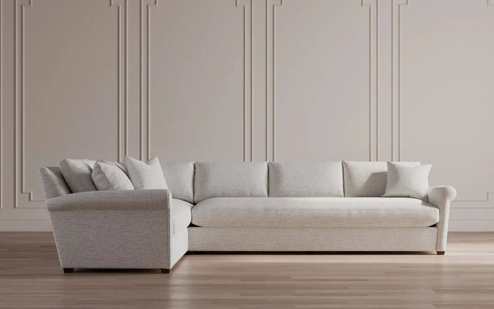 Ameerah L-Shaped Corner Sectional - Straw