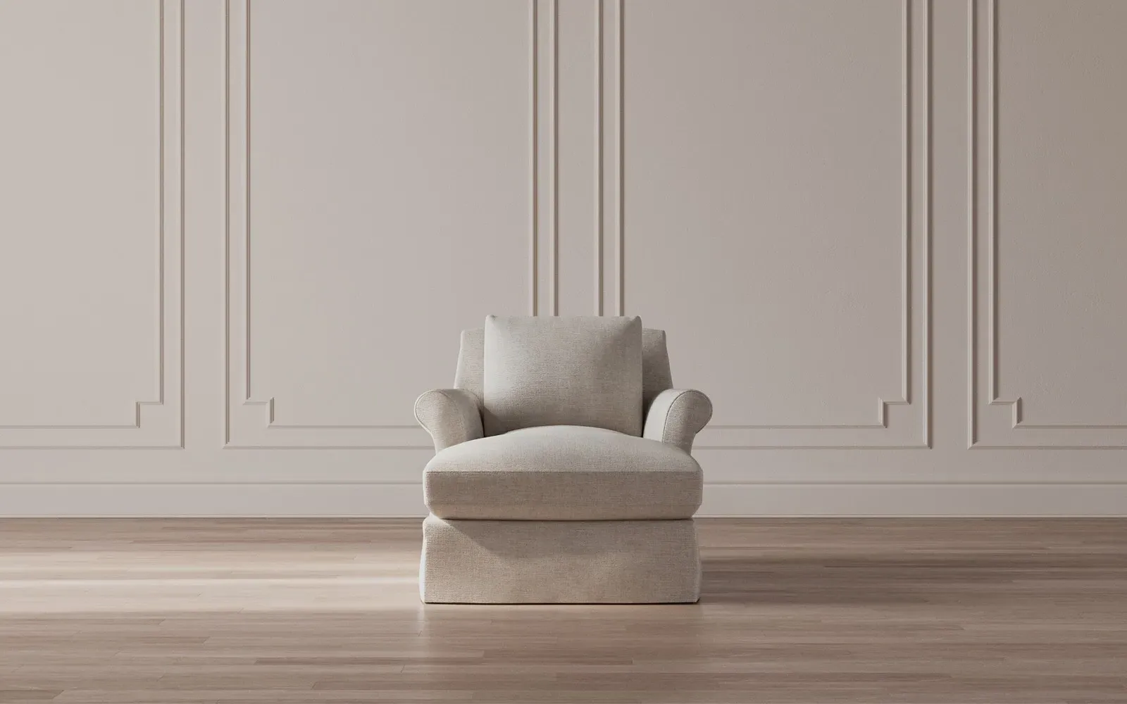 Ameerah Slipcovered Chaise - Baby Fawn