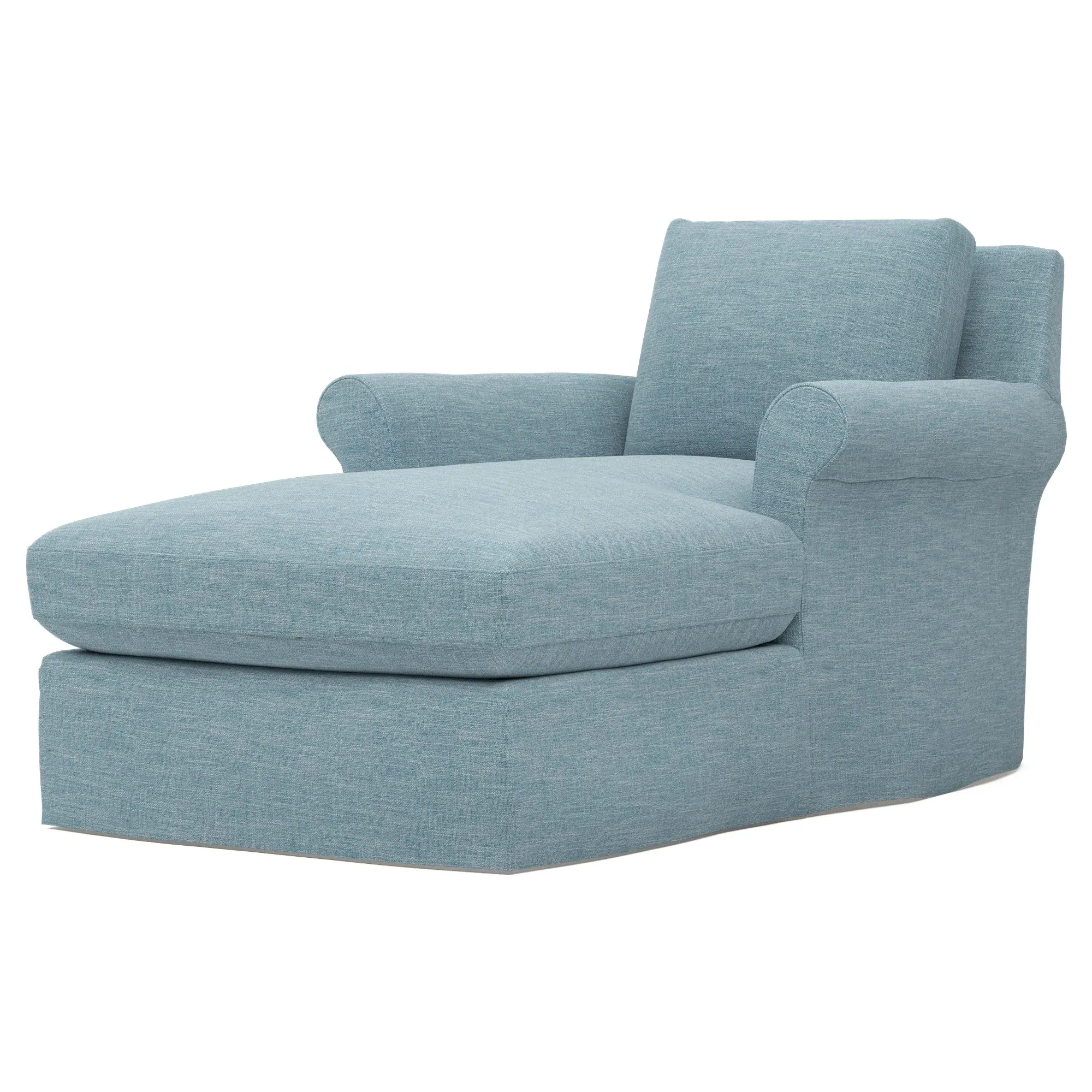 Ameerah Slipcovered Chaise - Eggshell Blue