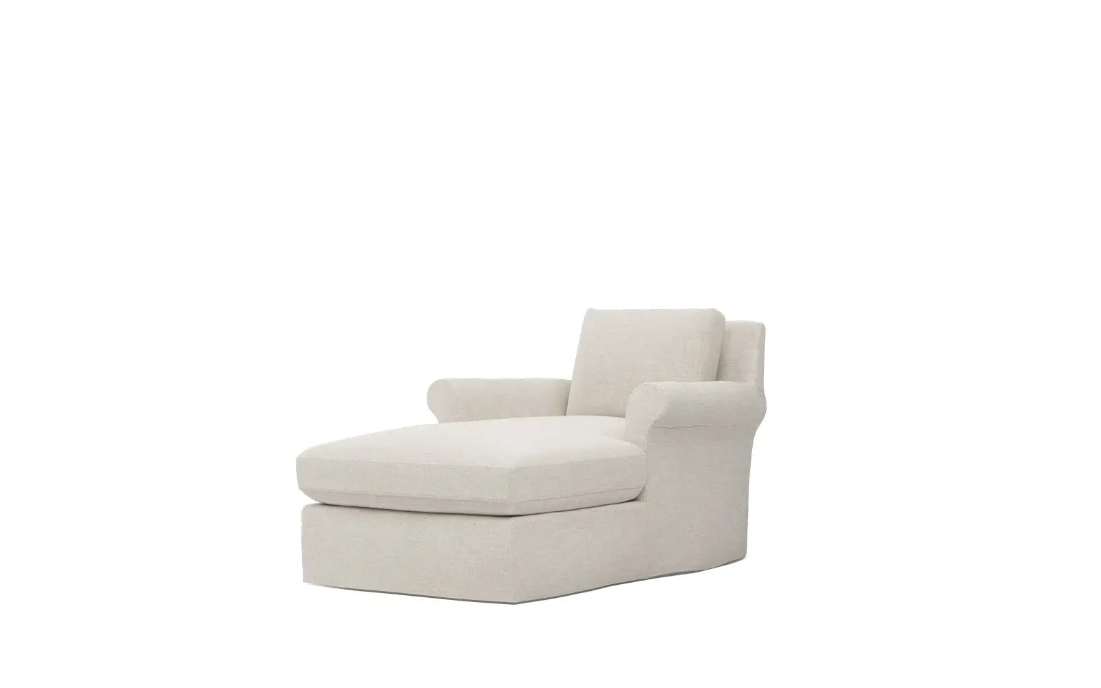 Ameerah Slipcovered Chaise - Sea Salt