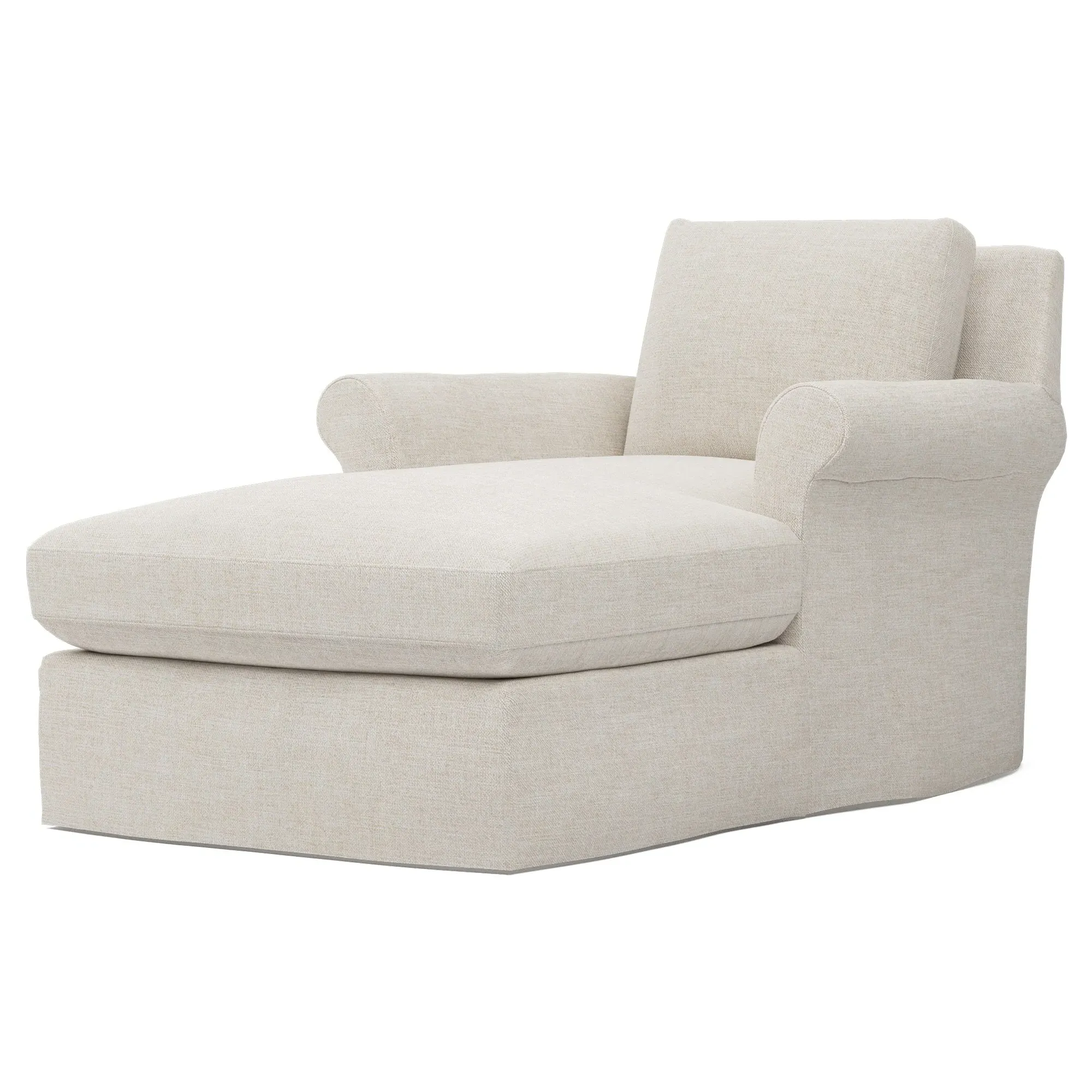 Ameerah Slipcovered Chaise - Sea Salt