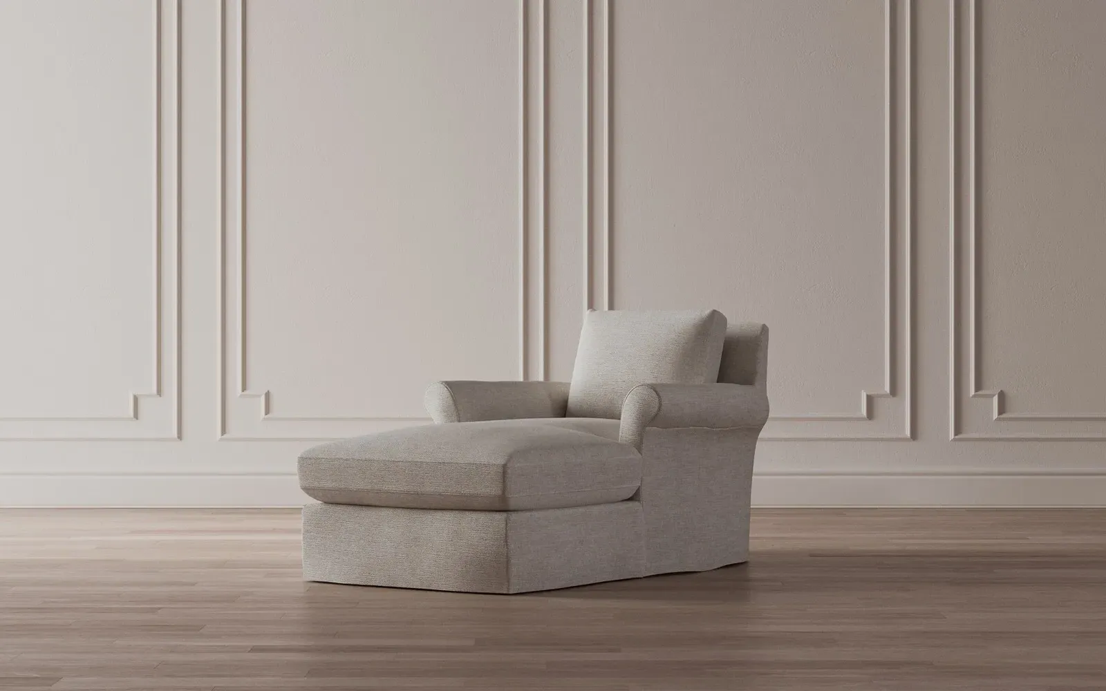 Ameerah Slipcovered Chaise - Straw