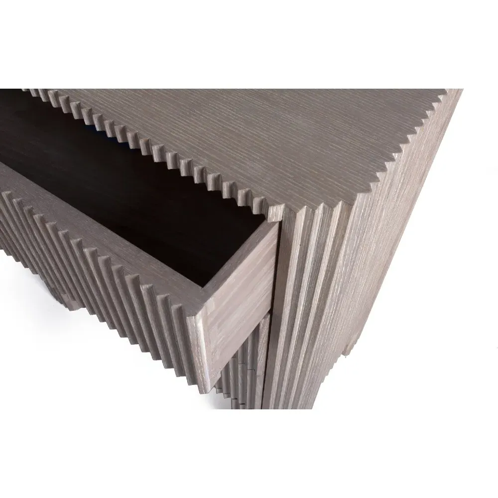 Amelia 3 Drawer Nightstand - Brown, French Oak