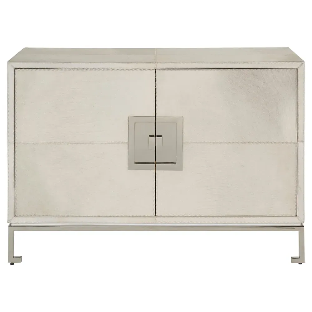 Amelia Media Cabinet - Grey, Hair On Hide image
