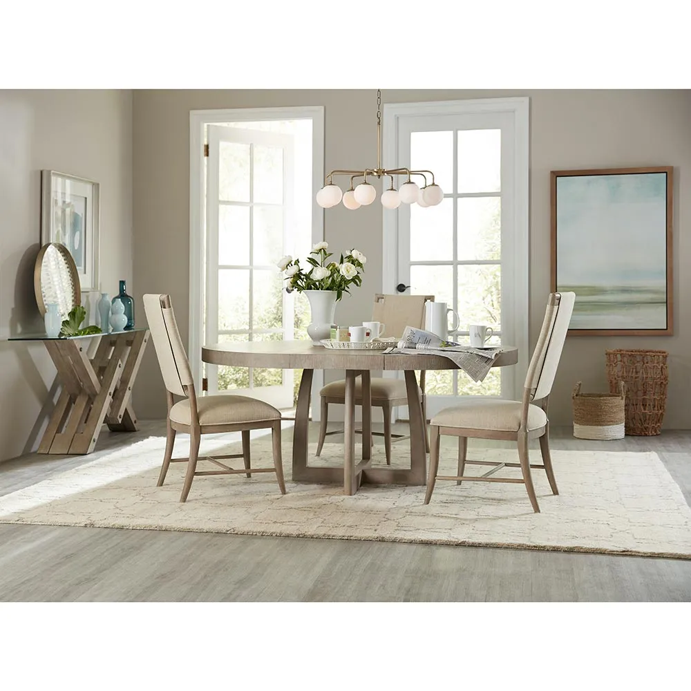 Amelia Round Extendable Dining Table - Grey, Oak