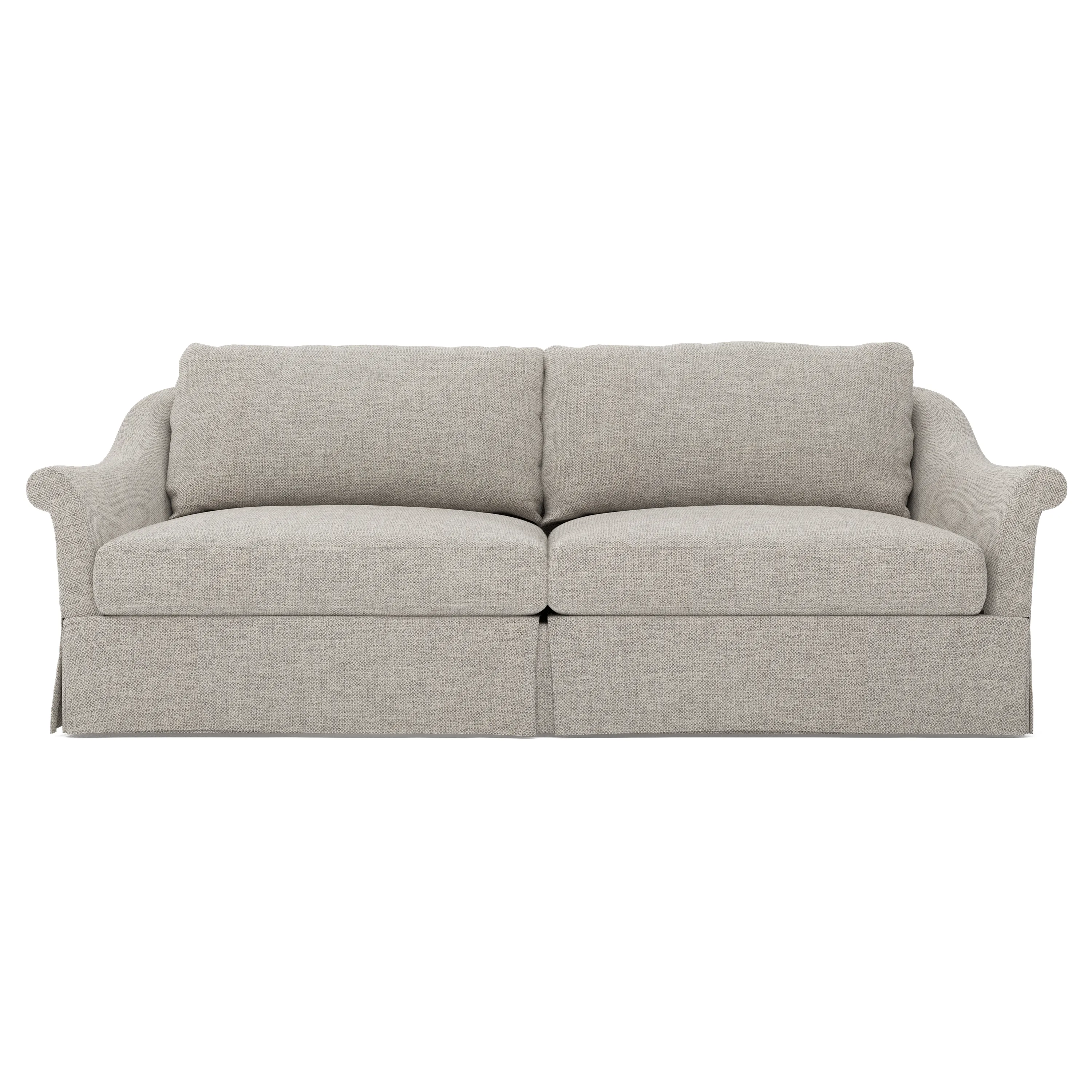 Amelie 3-Seater Slipcovered Sofa - Flecked Silver