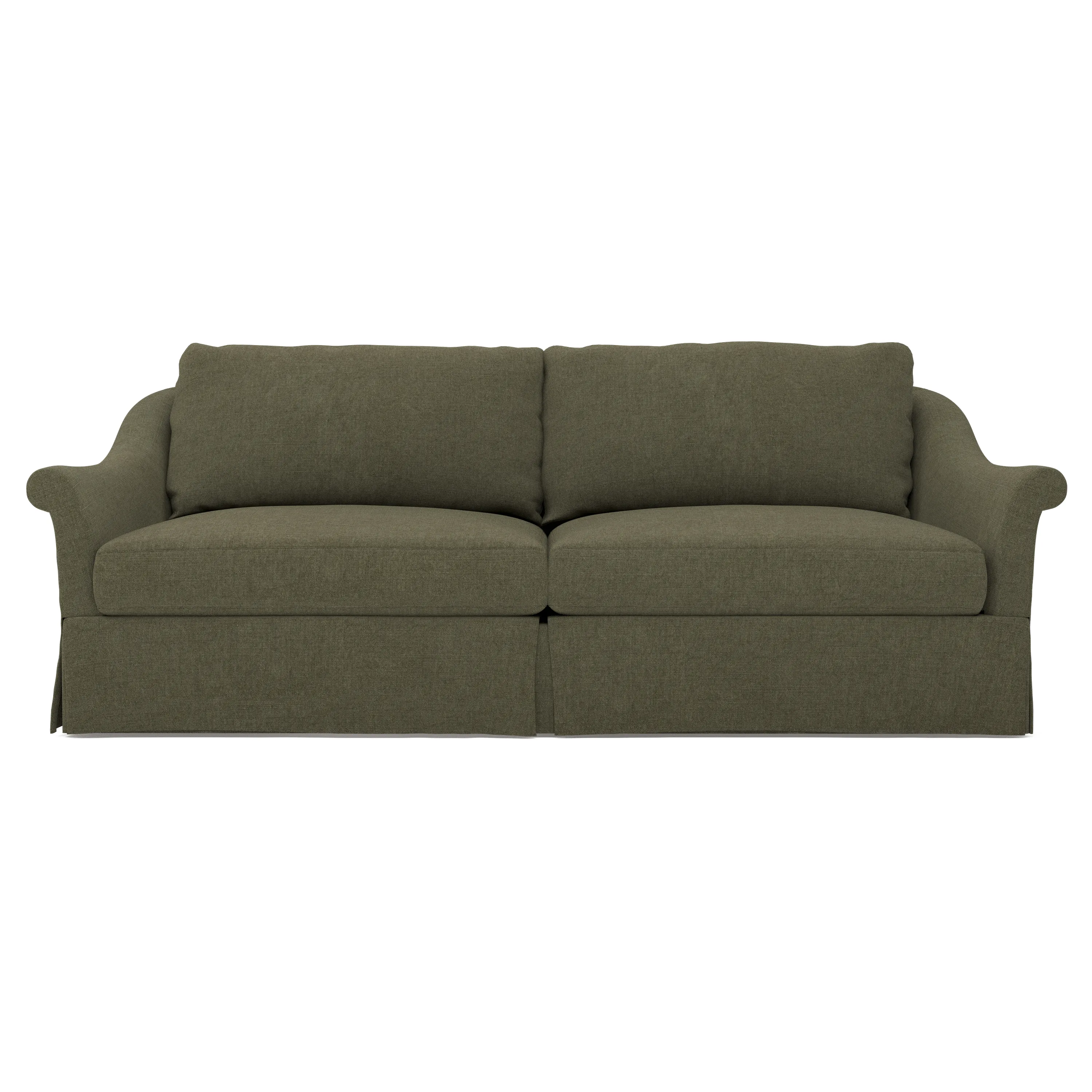 Amelie 3-Seater Slipcovered Sofa - Loden