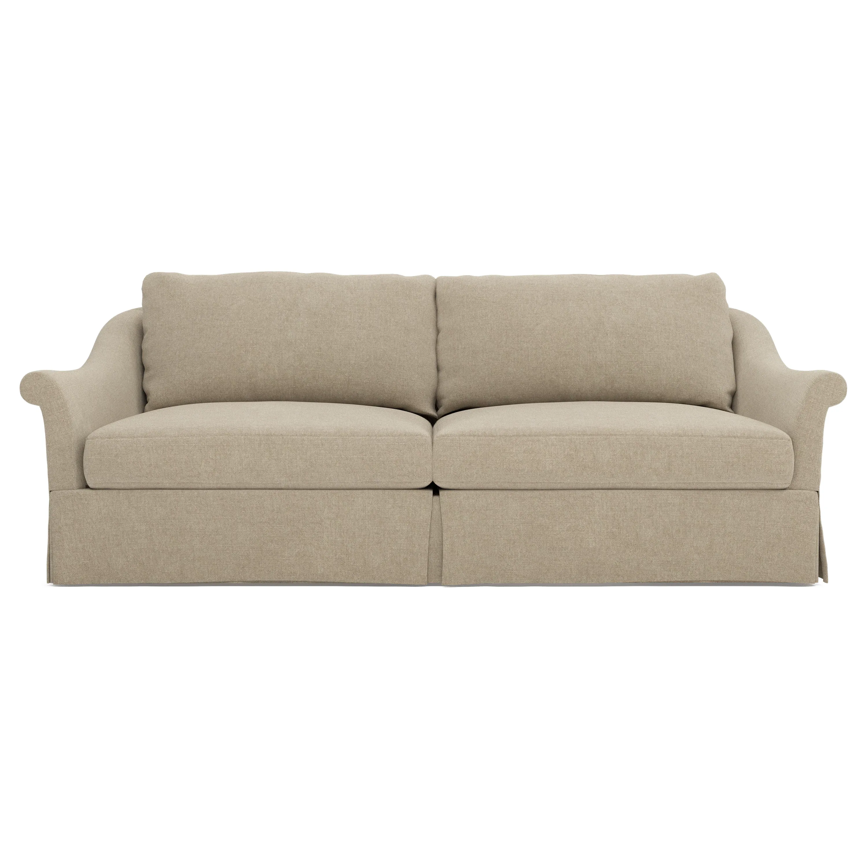 Amelie 3-Seater Slipcovered Sofa - Stone