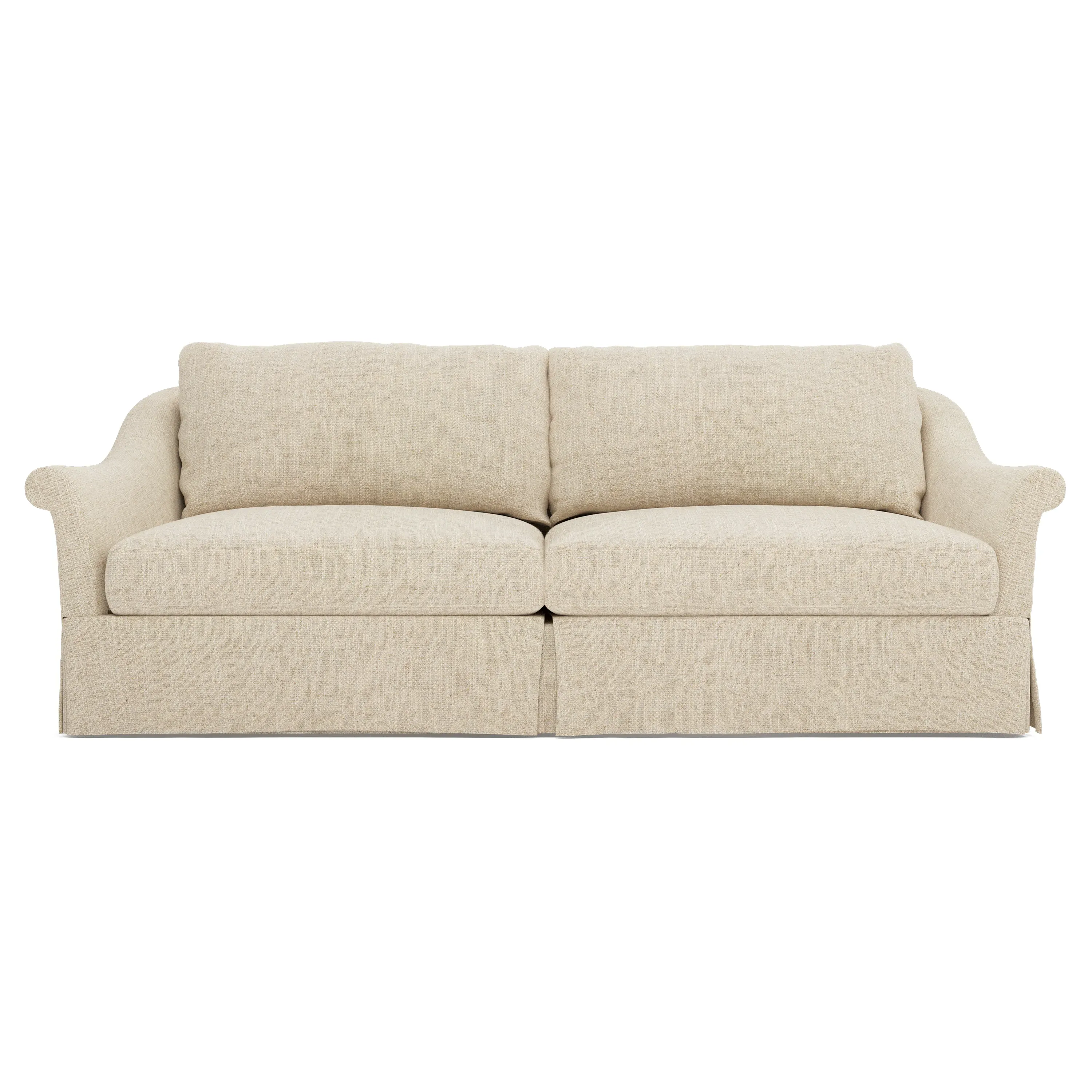 Amelie 3-Seater Slipcovered Sofa - Warm Oatmeal