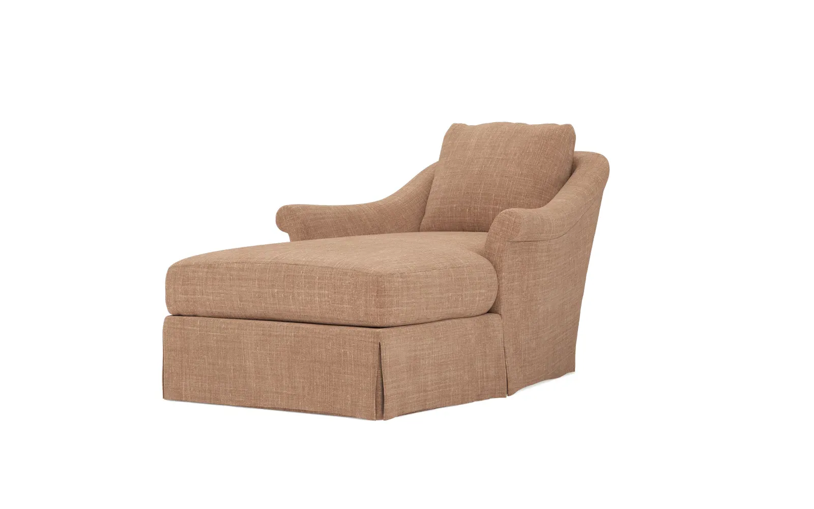 Amelie Slipcovered Chaise - Apricot