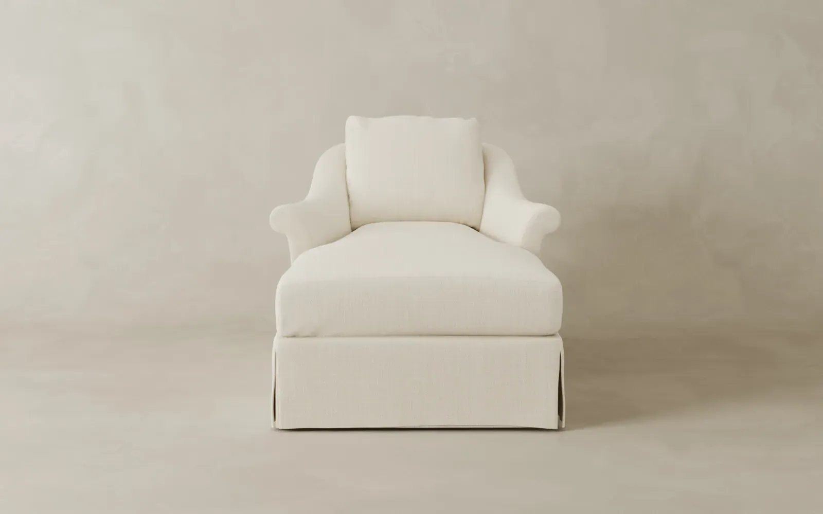 Amelie Slipcovered Chaise - Apricot