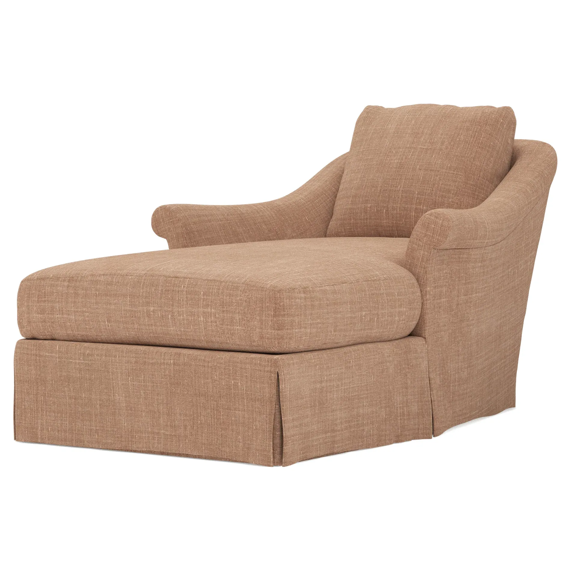 Amelie Slipcovered Chaise - Apricot