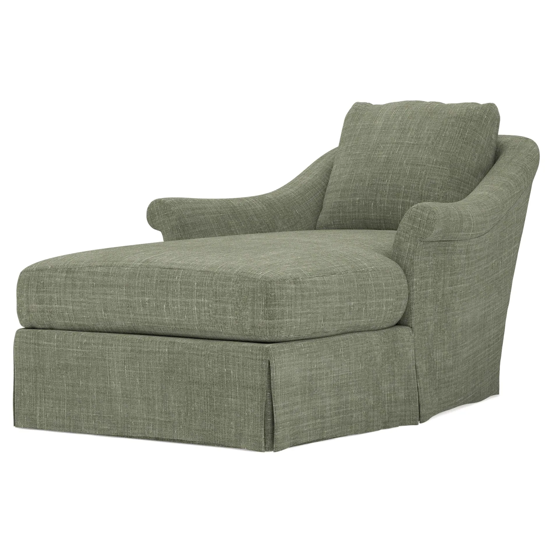 Amelie Slipcovered Chaise - Moss