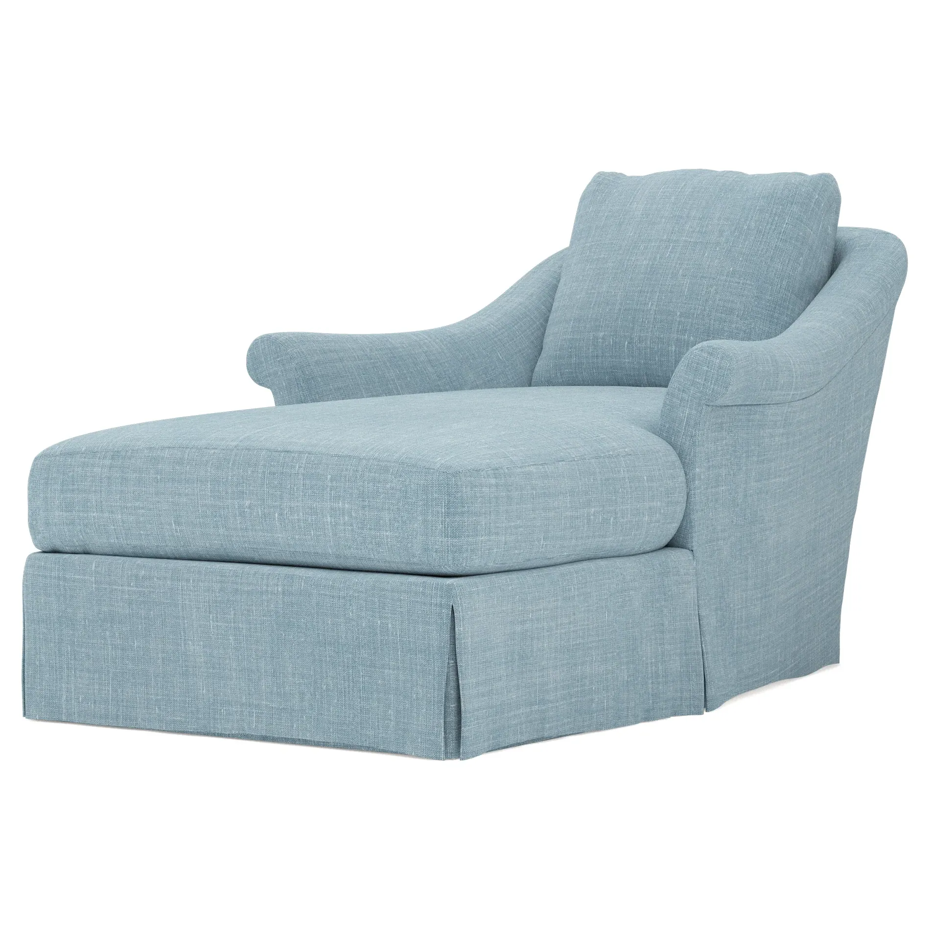 Amelie Slipcovered Chaise - Serene Sky